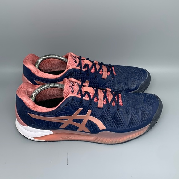 ASICS Gel-Resolution 8 Clay Tennis Shoes 1042A070 Women's‎ Sz 11 EU 43.5 - Picture 1 of 10